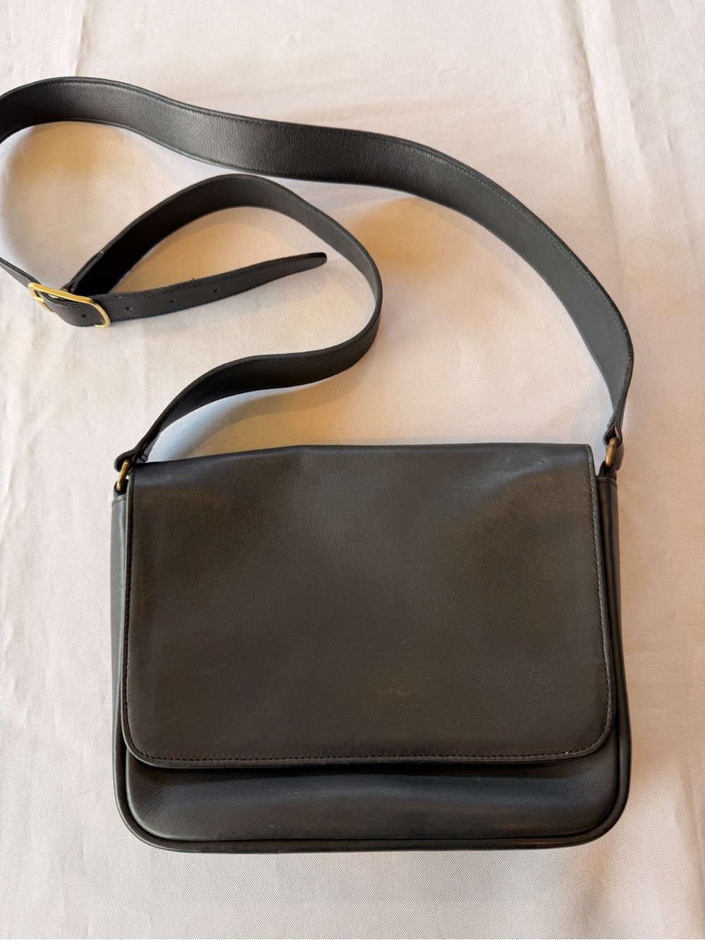 Vintage Coach Black Bistro Crossbody Messenger Bag No 4125 1980s